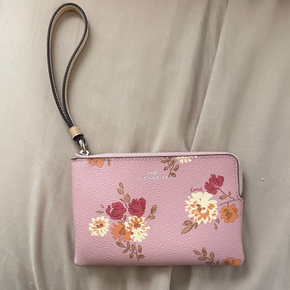 Coach Floral Pink Wristlet